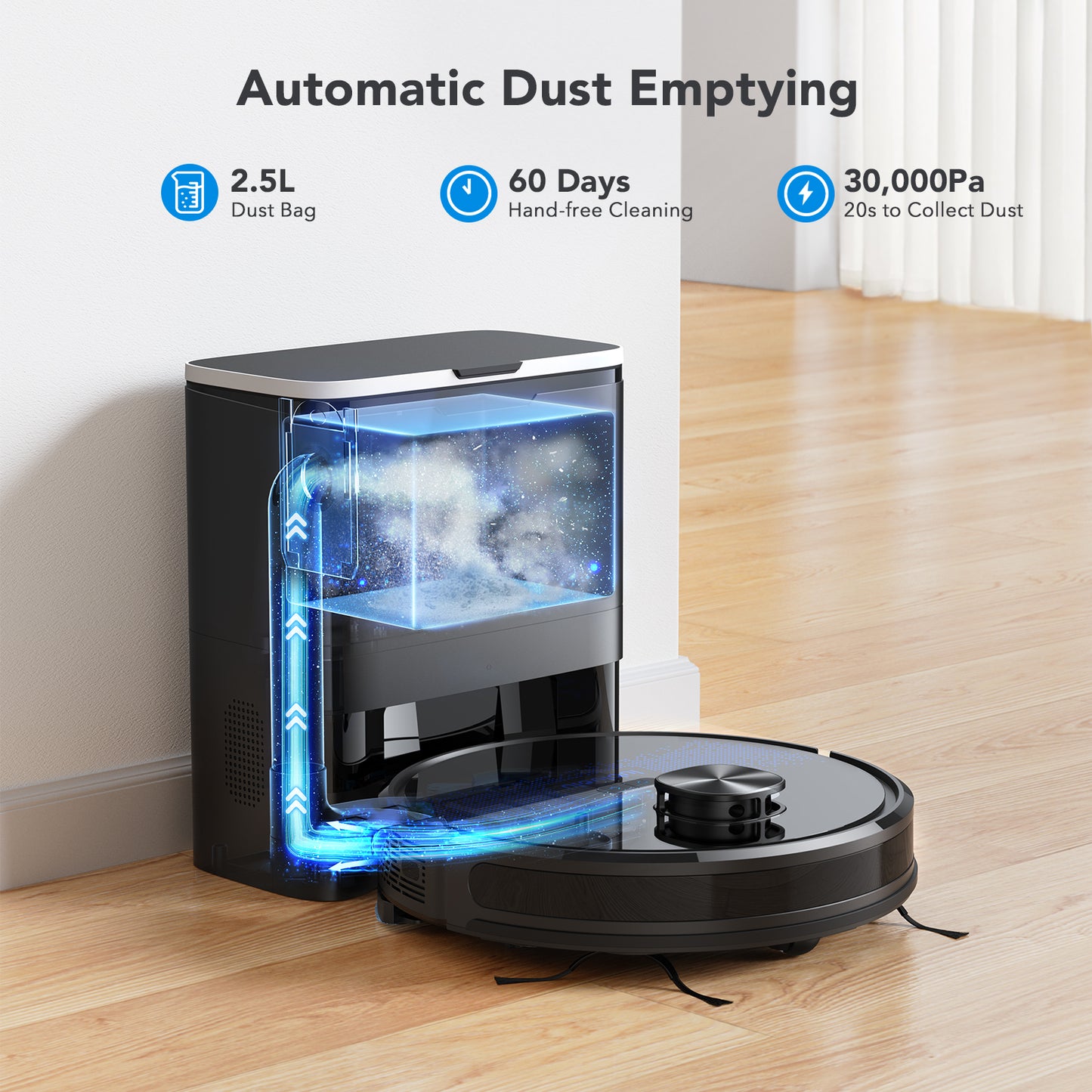 BPMIO B1 Automatic Dust Collection Compatible with B10 Robot Vacuum Cleaner